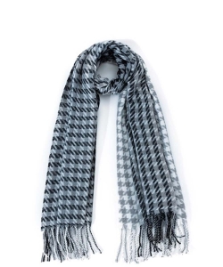 Colorful Houndstooth Scarf SF320109 BLACK
